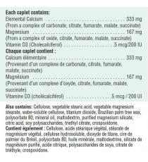 Jamieson, Comprimés de calcium et de magnésium avec vitamine D3, 365 unités