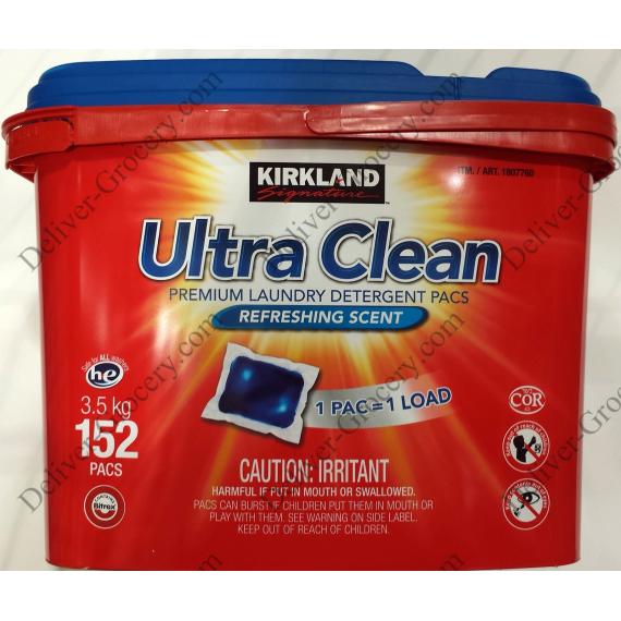 Kirklnad Ultra Clean Laundry Detergent Pack, 152 pods, 3.5 kg Deliver
