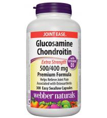 Webber Naturals Glucosamine Chondroïtine Sulfate, Extra-fort, 300 capsules