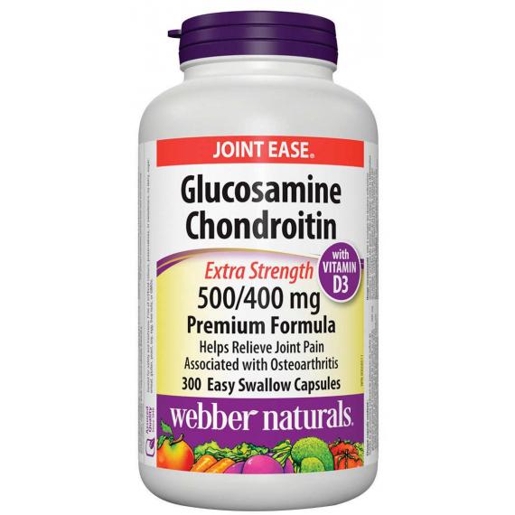 Webber Naturals Glucosamine Chondroitin Sulfate, Extra-strength, 300 Capsules