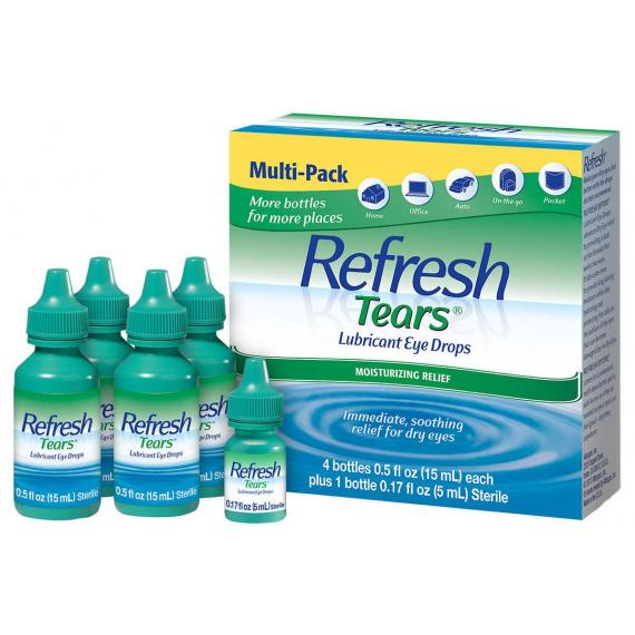 Refresh Tears Lubrifiant Eye Drops Multi-Pack, 65 ml. (4 * 15 ml + 5 ml)