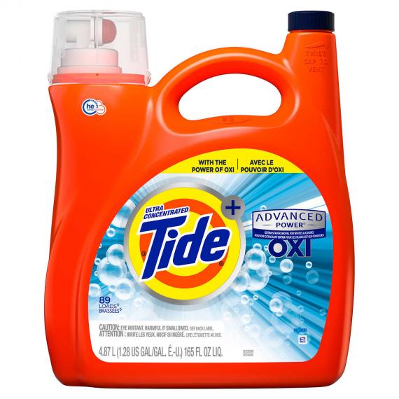 Détergent à lessive liquide Tide Advanced Power OXI 4,87 L