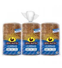 Bon Matin 14 grains bread, 3 × 595 g