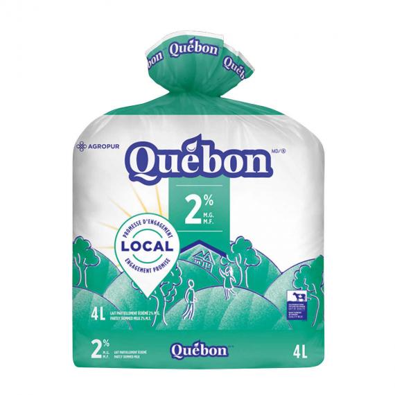 Quebon Partly Skimmed Milk 2%, 4 L