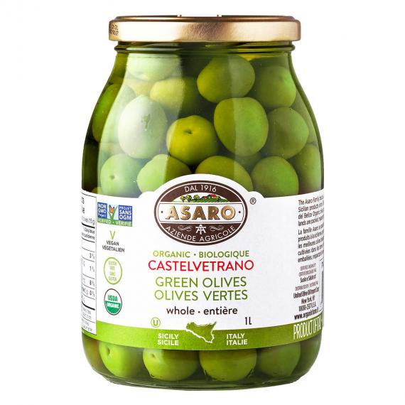 Asaro Organic Castelvetrano Green Olives 1 L