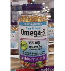 Webber Naturals, Triple Concentration, OMEGA-3 200 Gelules