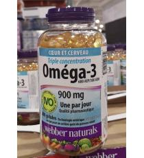 Webber Naturals, Triple Concentration, OMEGA-3 200 Capsules