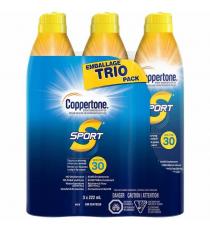 Coppertone Sport FPS 30 - emballage trio, 3 x 222 mL
