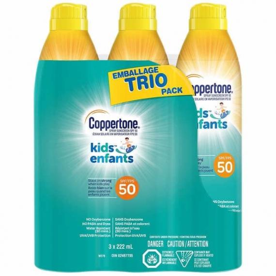 Coppertone Enfants FPS 50 - emballage trio, 3 x 222 mL