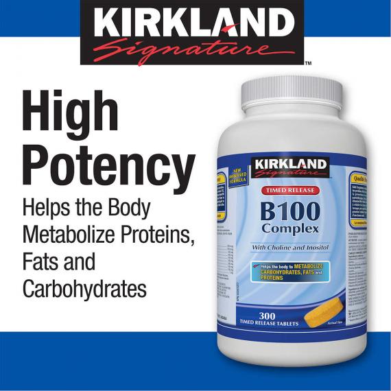 Kirkland Signature B100 Complex Tablets, 300-count