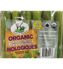 Organic mini cucumber, 6 units, 342 g