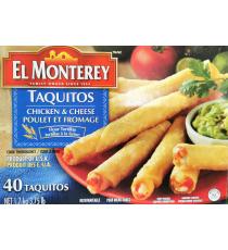 El Monterey Frozen Chicken and Cheese Taquitos, Pack of 40