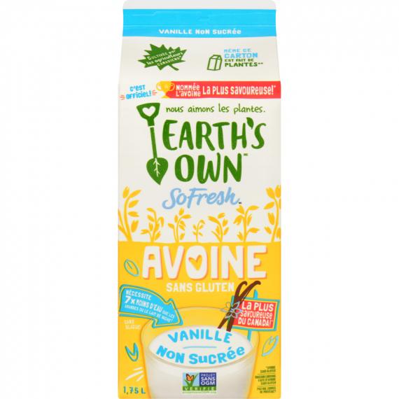 Lait d’avoine non sucré à la vanille 1.75 L