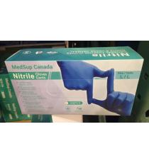 MedSup Canada Nitril Gloves, Large, Latex Free, Non-Sterile, Pack of 100