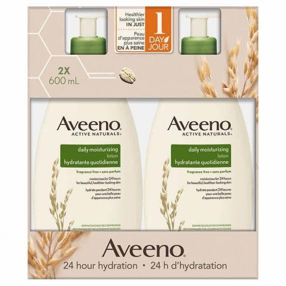 Aveeno - Lotion hydratante quotidienne 600 ml, Paquet de 2