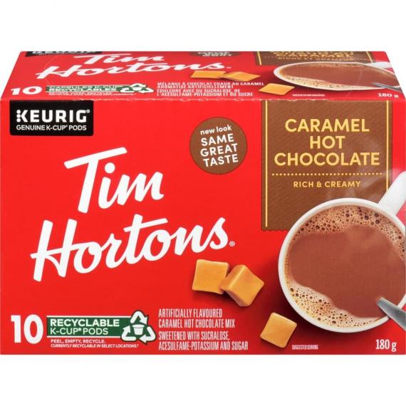TIM HORTONS K Cup Chocolat Chaud, Caramel, 10 unités