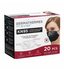 Black KN95 Disposable 4-layer Face Mask, 20-pack