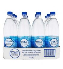 Eska Carbonated Spring Water, 12 × 1 L