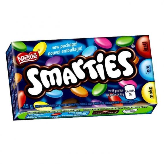 Smarties Original Chocolate Candy, 24 × 45 g