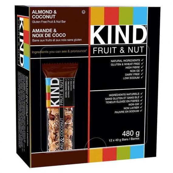 KIND Almond Coconut Bars, 12 × 40 g