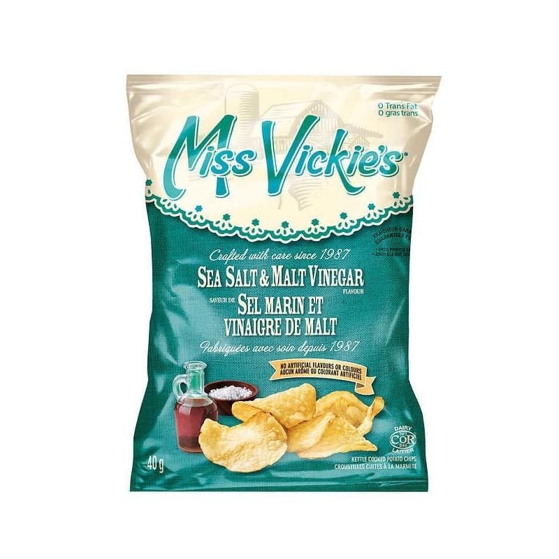 Miss Vickie’s Sea Salt and Malt Vinegar Chips, 40 × 40 g Deliver
