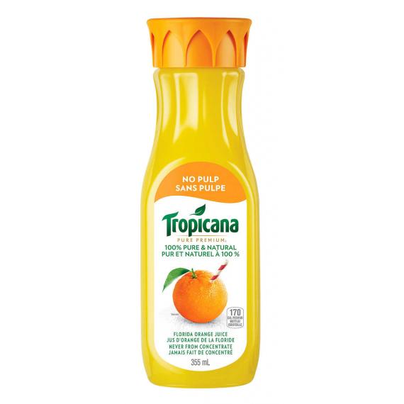 Tropicana Pure Premium Orange Juice, 12 × 355 mL