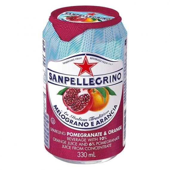 San Pellegrino Pomegranate and Orange Sparkling Beverage, 24 × 330 mL