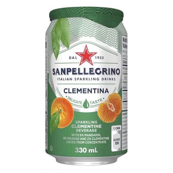 San Pellegrino Clementina Carbonated Beverage, 24 × 330 mL