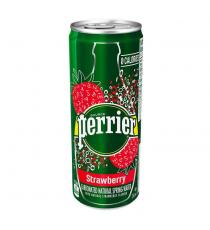 Perrier Carbonated Strawberry Water Slim Cans, 30 × 250 mL