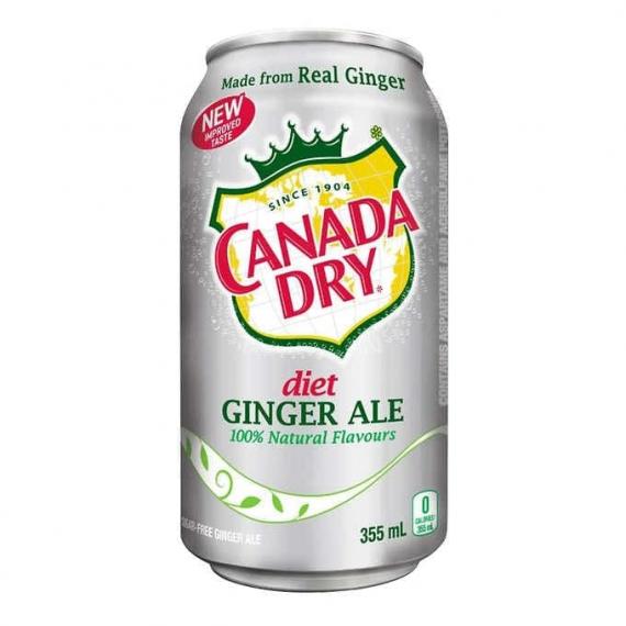 Canada Dry Diet Ginger Ale, 12 × 355 mL