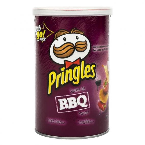 Pringles BBQ Potato Chips, 12 × 68 g