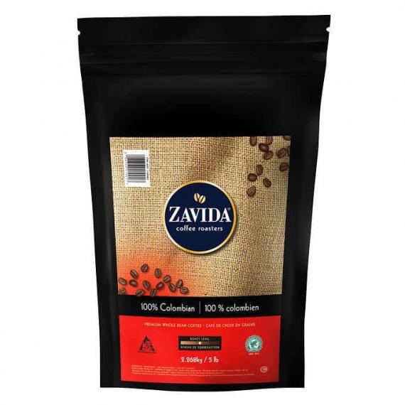 Zavida 100% Colombian Premium Whole Bean Coffee, 2.268 kg