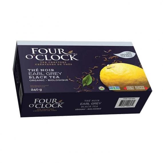 Four O’Clock Organic Earl Grey Black Tea, Pack of 120