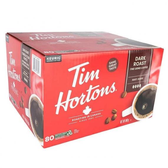 Tim Hortons Dark Roast Single-serve K-Cup Pods, Pack of 80