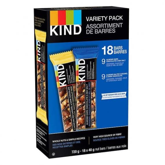 KIND Bars Variety Pack, 18 × 40 g