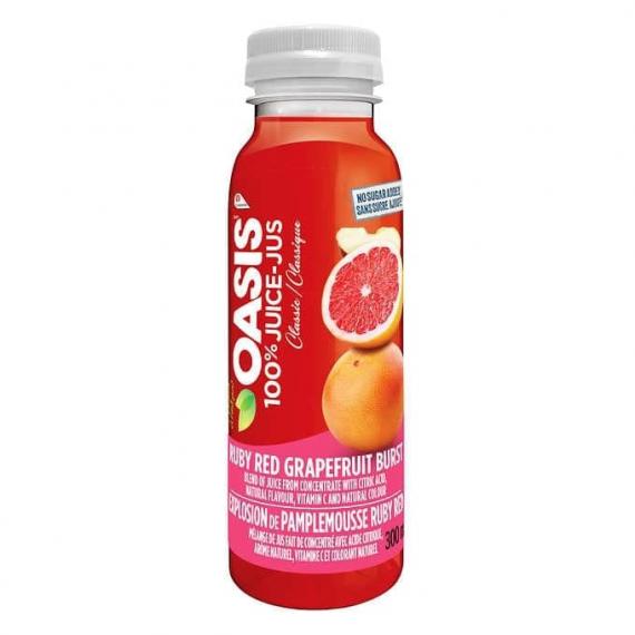 Oasis Ruby Red Grapefruit Burst 100% Juice, 24 × 300 mL