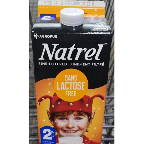 Natrel Sans Lactose Du Lait 2%, 2 L