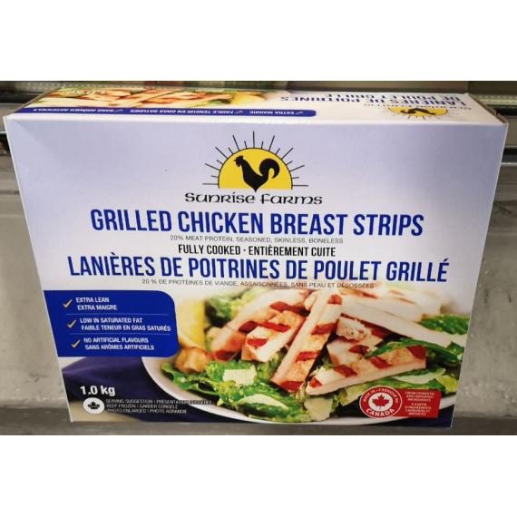 Sunrise Farms Grilled Chicken Breast Strips 1 kg