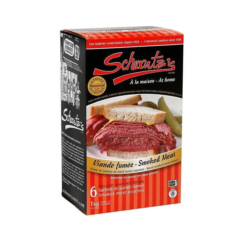 Schwartz's - Viande fumée en sachets 6 × 175 g - Deliver-Grocery Online  (DG), 9354-2793 Québec Inc.