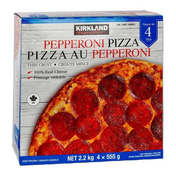 Kirkland Signature Pepperoni Thin Crust Pizza 4 x 555 g