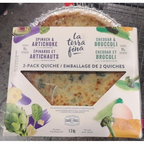 La Terra Fina Assorted Quiches, Cheddar and Broccoli 2x650 g