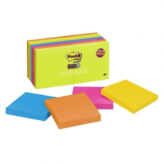 3M Post-it - Feuillets autocollants supercollants Paquet de 14