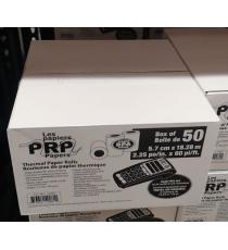 PRP - Papier thermiques pour point de vente 2,25 po x 60 pi Paquet de 50