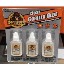 Gorilla - Colle Transparente 1.75 oz Paquet de 3