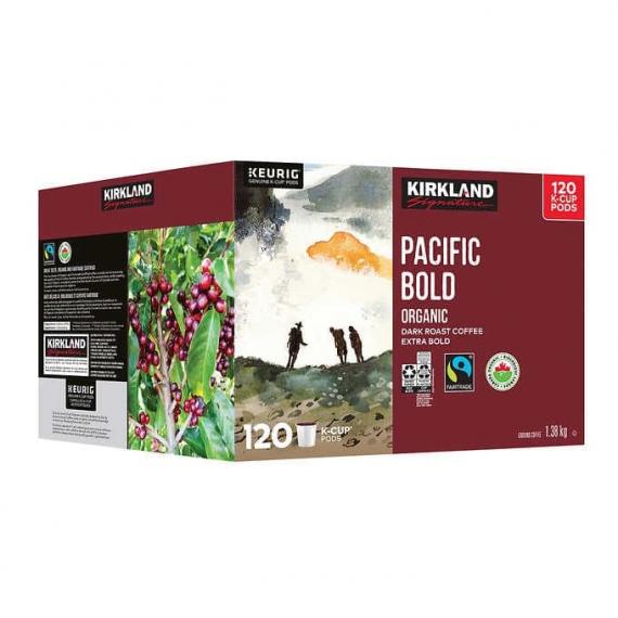 Kirkland Signature Organic Pacific Bold Fair Trade K-Cup Pods, 110-Pack