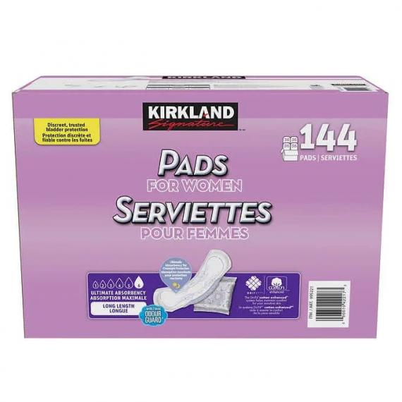 Kirkland Signature - Serviettes pour femmes 4 paquets de 36, 144 unités