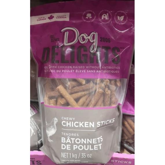 Dog Delights, Tendres Bâttonnets De Poulet, 1 Kg