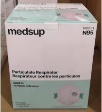 Medsup - NIOSH N95 Particulate Respirator, 20 masks