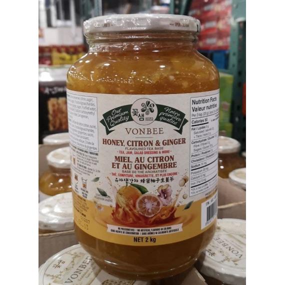 VONBEE Miel Au Citron Et Au Gingembre, Base de thé aromatisée 2 kg