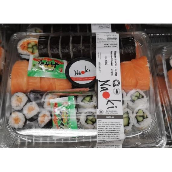 NAOKI Plateau Assorti Sushi 34 Pièces 835 g